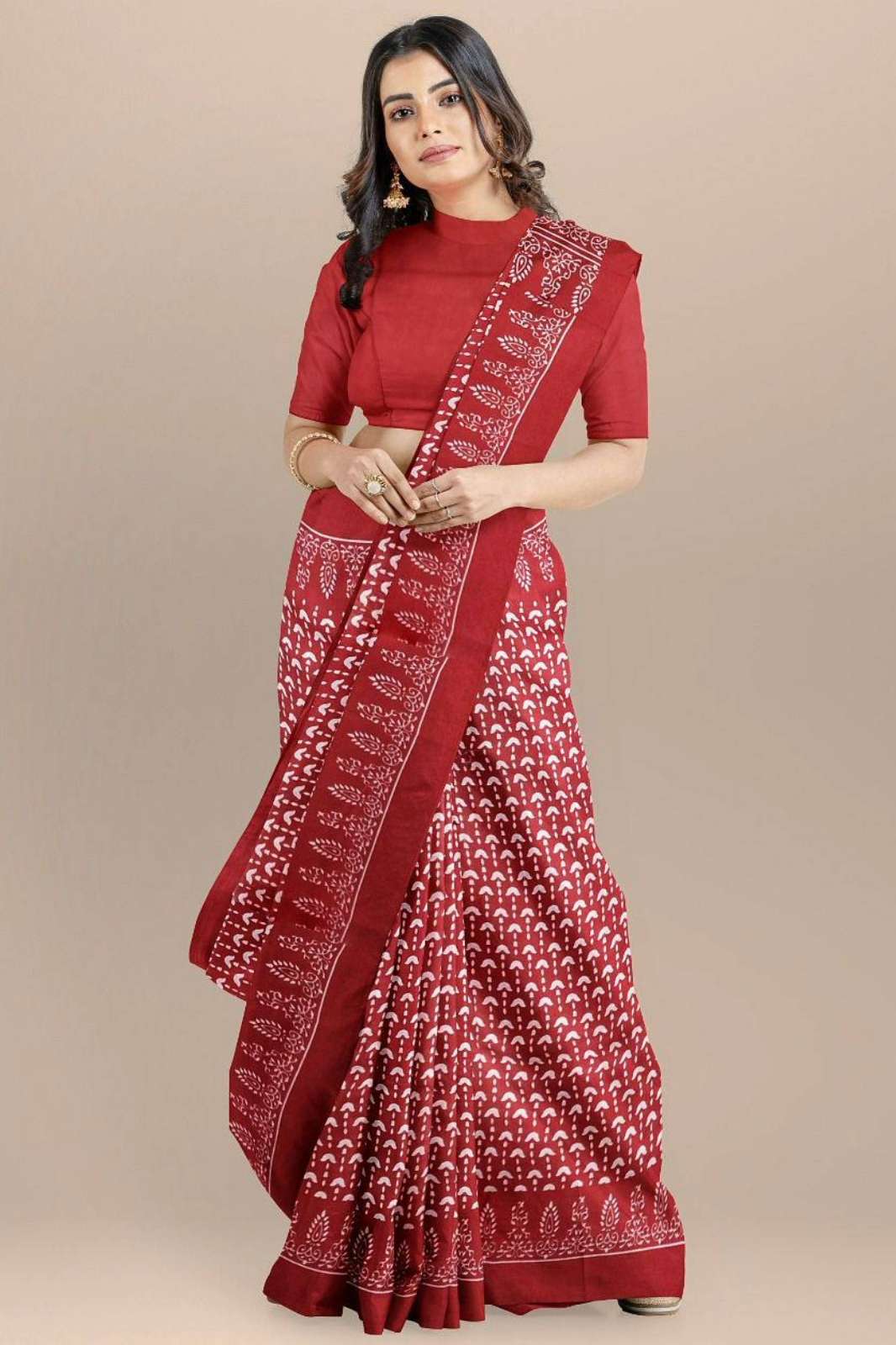 Shri Balaji Emporium Jaipur Style Soft Pure Cotton Saree