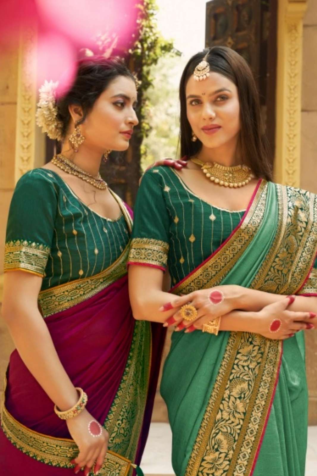 Shri Balaji Emporium MANYTA 1000 Nx Festivals Vichitra Blooming Saree