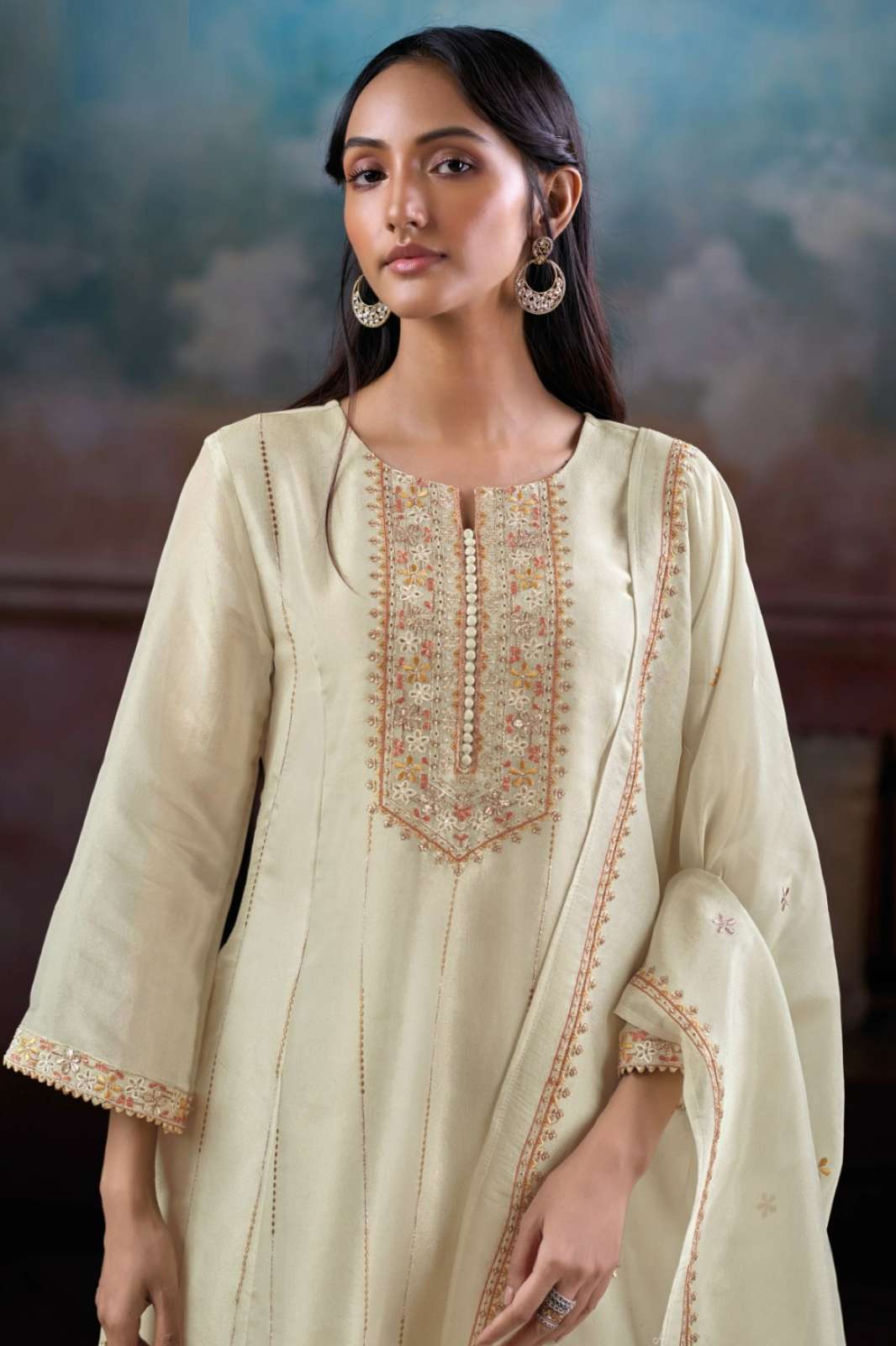 SHRI BALAJI EMPORIUM NERILSA S3889 PREMIUM PURE BEMBERG SILK SUIT WITH EMBROIDERY