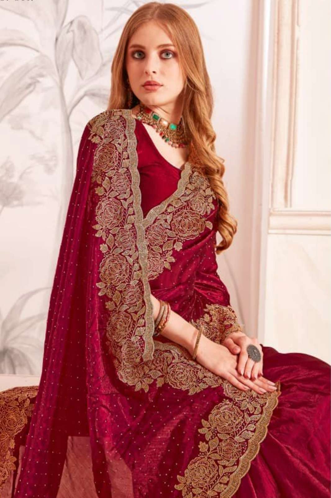 Shri Balaji Emporium NF SHRIRADHA Tow Ton Fandy Silk Embroidered Saree