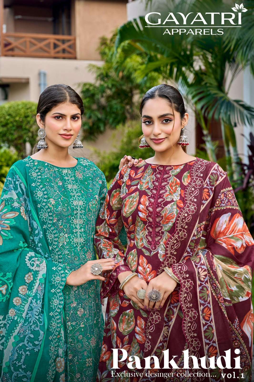 Shri Balaji Emporium PANKHUDI Vol-1 Pure Cambric Suit with Organza Lace Work