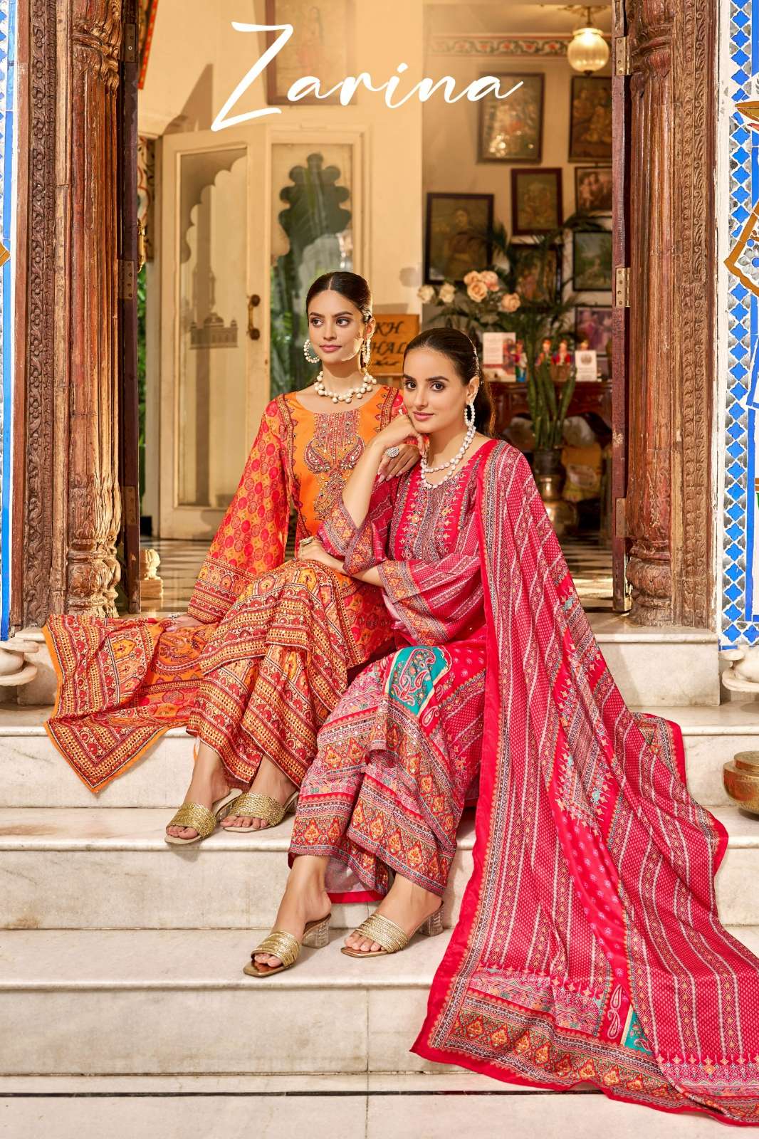 SHRI BALAJI EMPORIUM ZARINA PURE CRAPE SILK READYMADE PAKISTANI SUIT