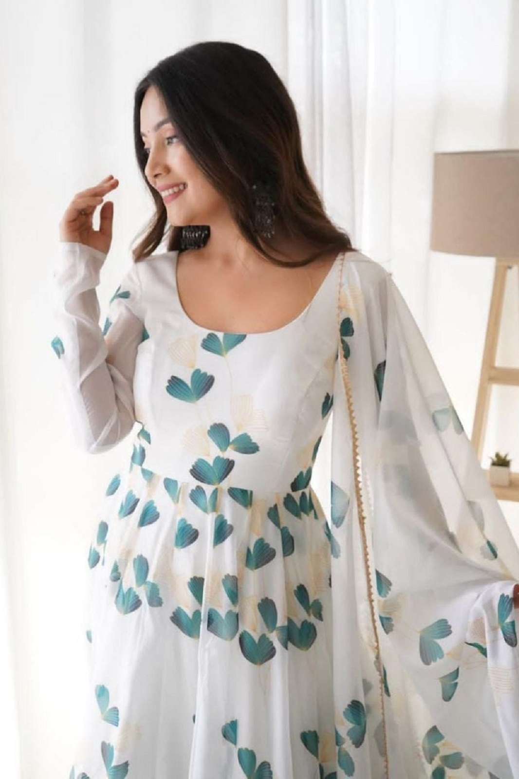 SHRI BALAJI N 2011 GEORGETTE DIGITALLY PRINTED READY TO WEAR GOWNS