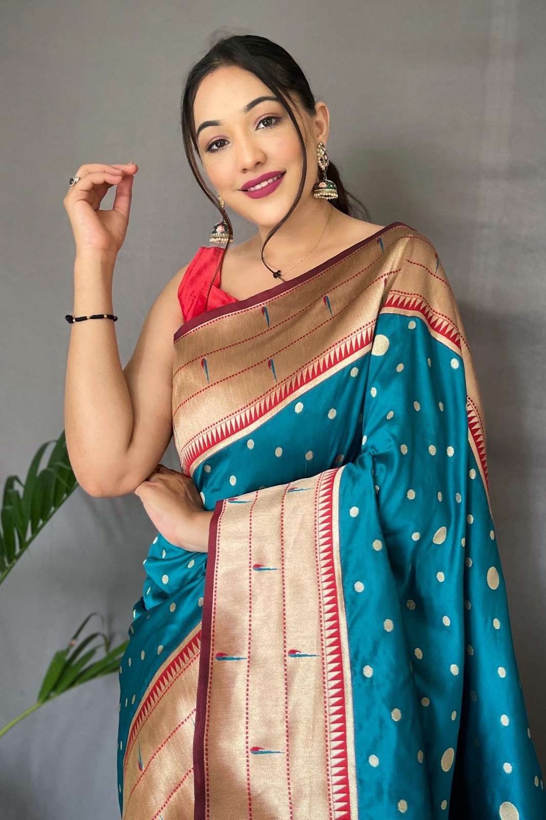 SHRI BALAJI POLKA PAITHANI RICH PALLU SAREES