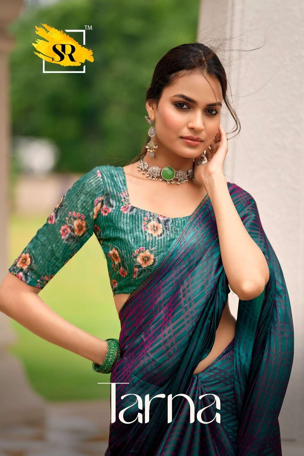 SR TARNA SWAROSKI BORDER & DIGITAL EMBROIERED SAREE