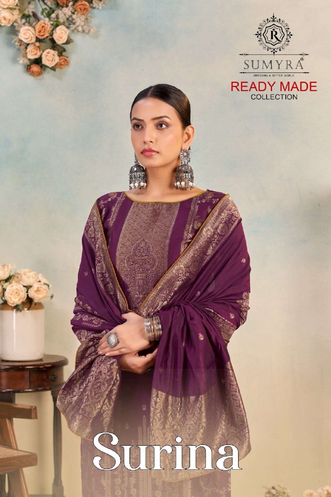 SUMYRA SURINA COTTON JAQUARD READYMADE SUITS