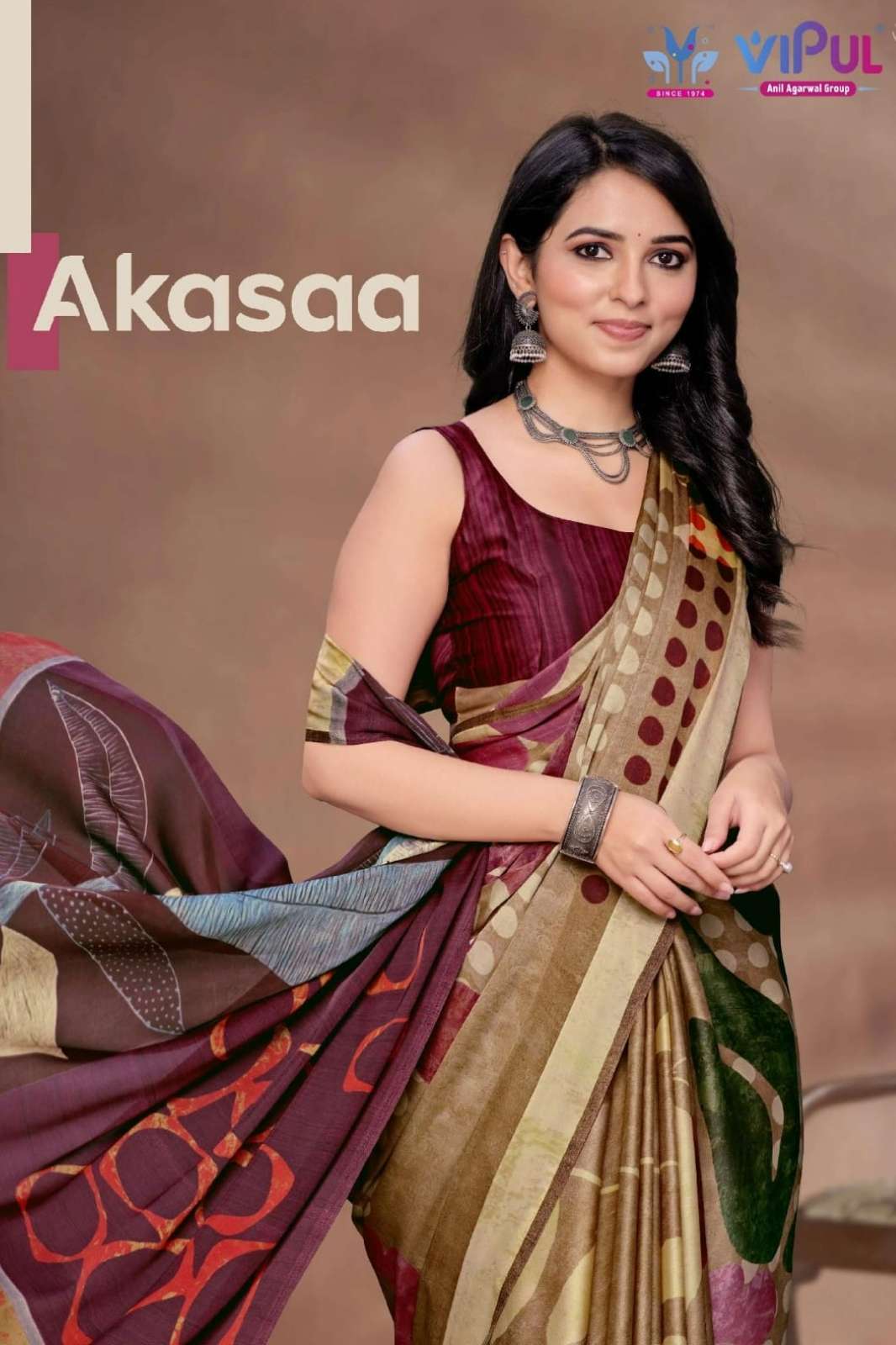 Vipul AKASAA 86958 TO 86969 Satin Silk Festival Wear Saree