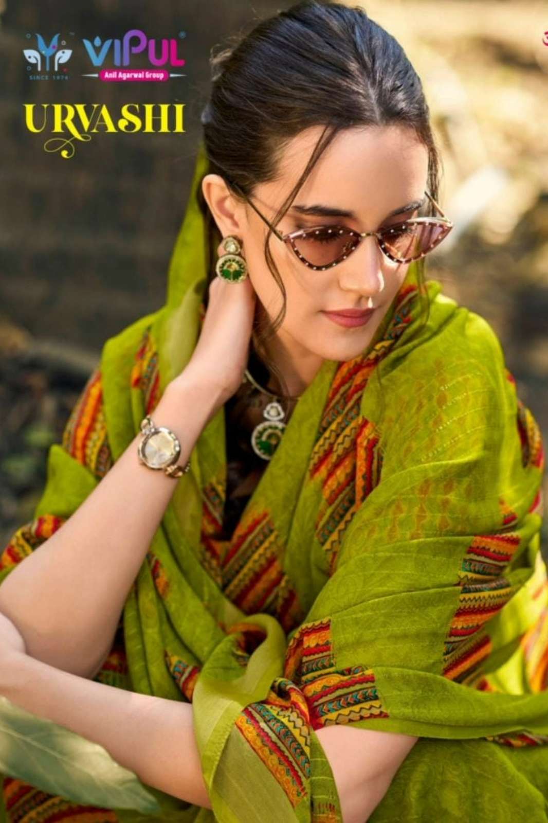 Vipul Urvashi Chiffon Designer Fancy Saree