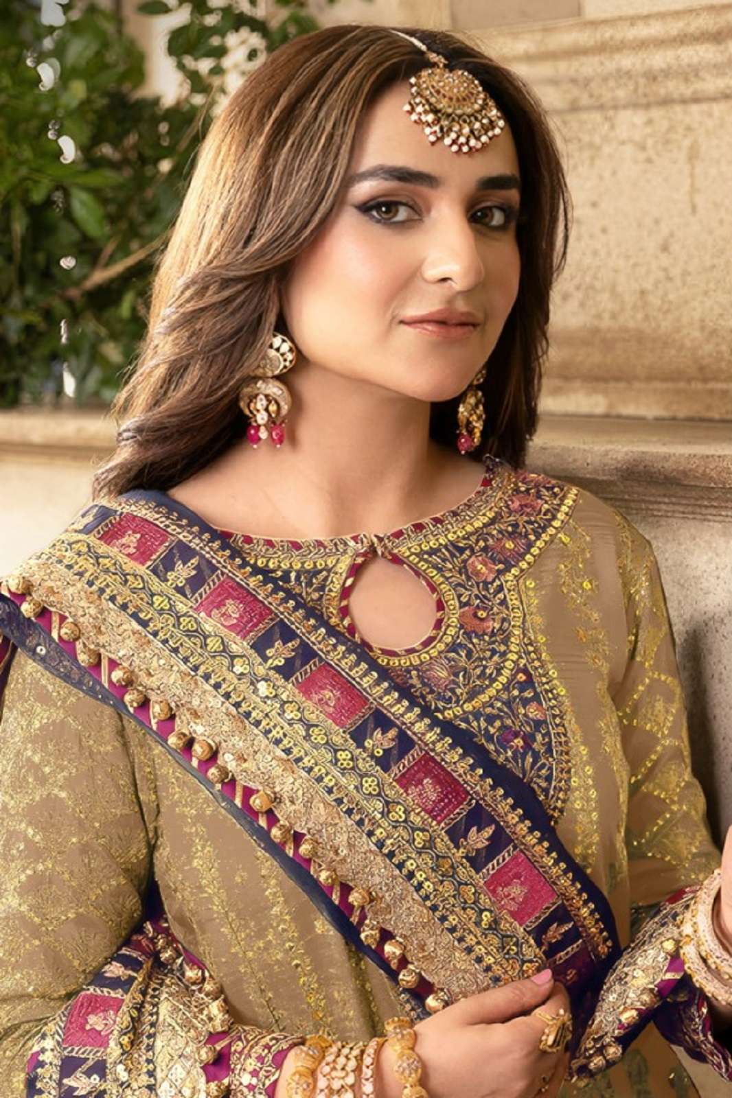 ZAHA 10263 GEORGETTE EMBROIERED DRESS MATERIALS