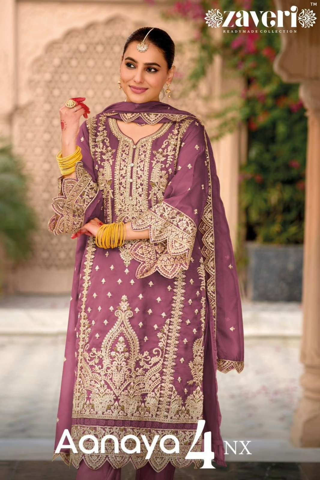 Zaveri Anaya 4 Ready to Wear Organza Salwar Suit With Embroidery work