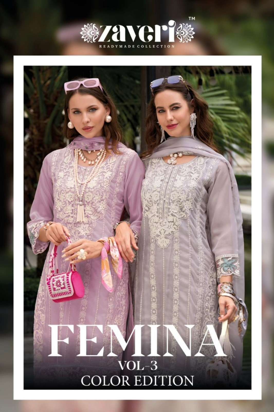 Zaveri FEMINA 3 Ready to Wear Organza Salwar Suit With Embroidery work