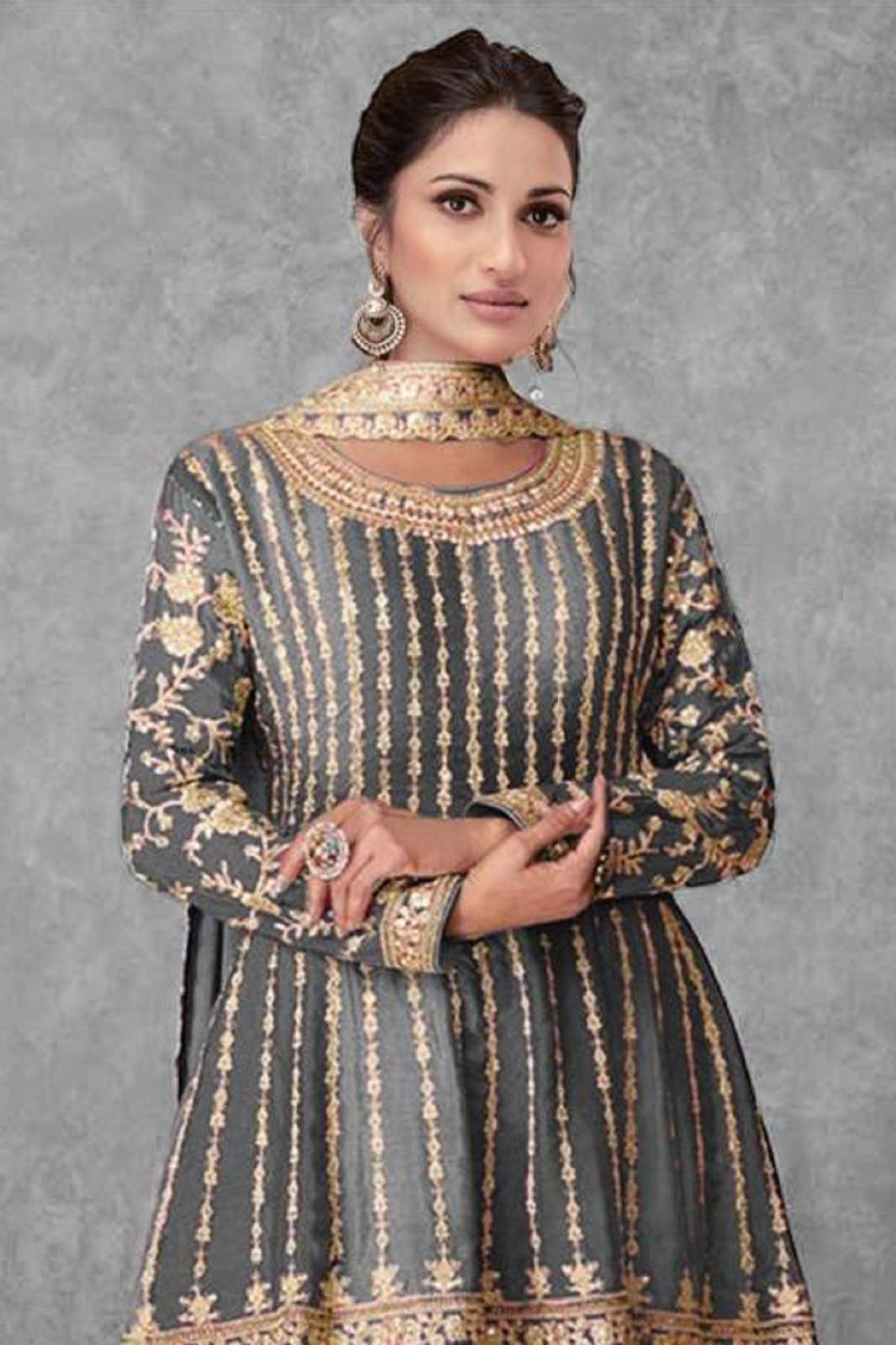 ZIAAZ DESIGNS 478 CHINON SEMI STITCHED SUITS