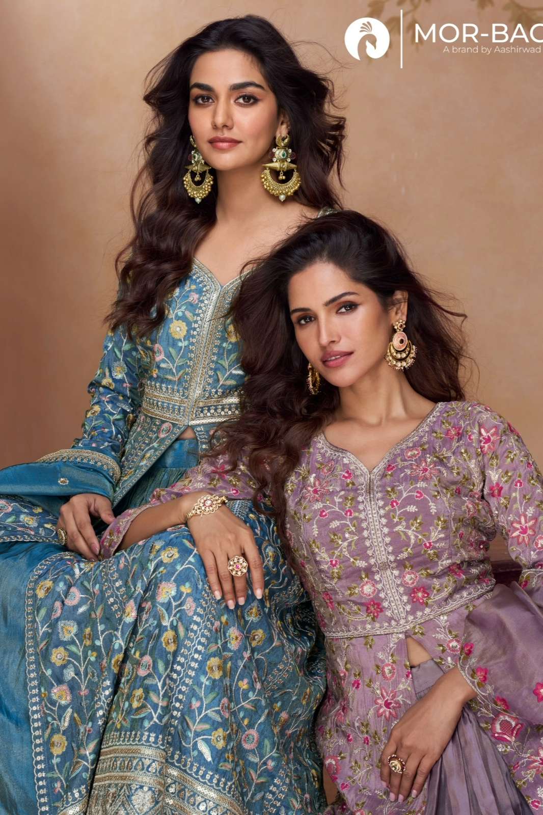 Aashirwad PRACHI Ready to Wear Premium Georgette Embroidered Lehenga with Long Shrug 