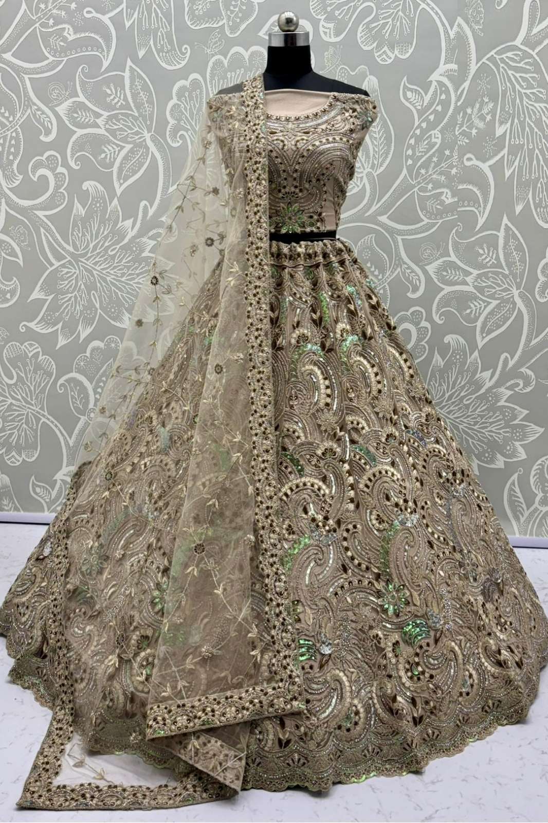 Anjani Arts 2896 Beautiful Net Embroidered Wedding Wear Lehenga choli