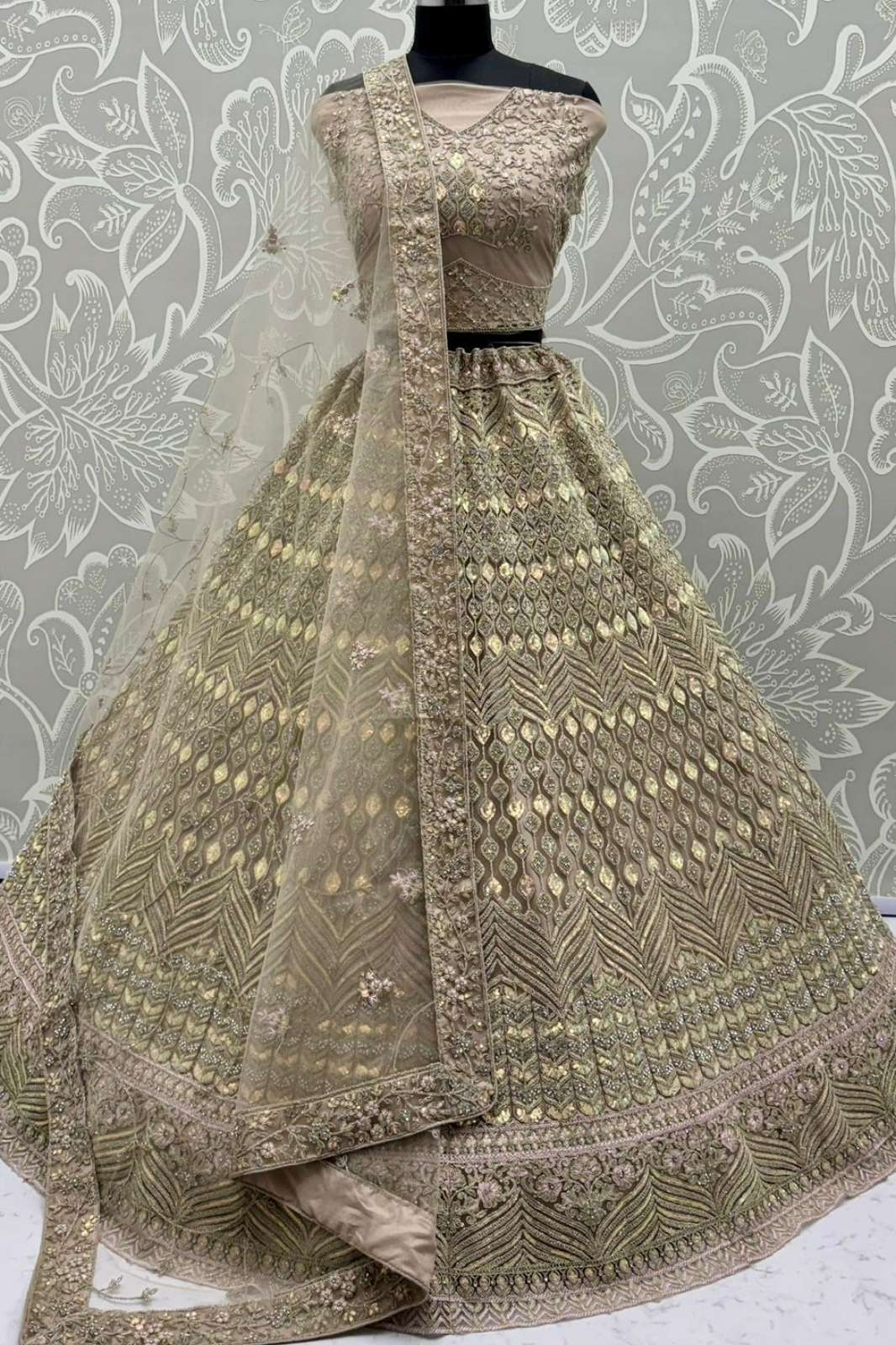 Anjani Arts 2904 Beautiful Net Embroidered Wedding Wear Lehenga choli