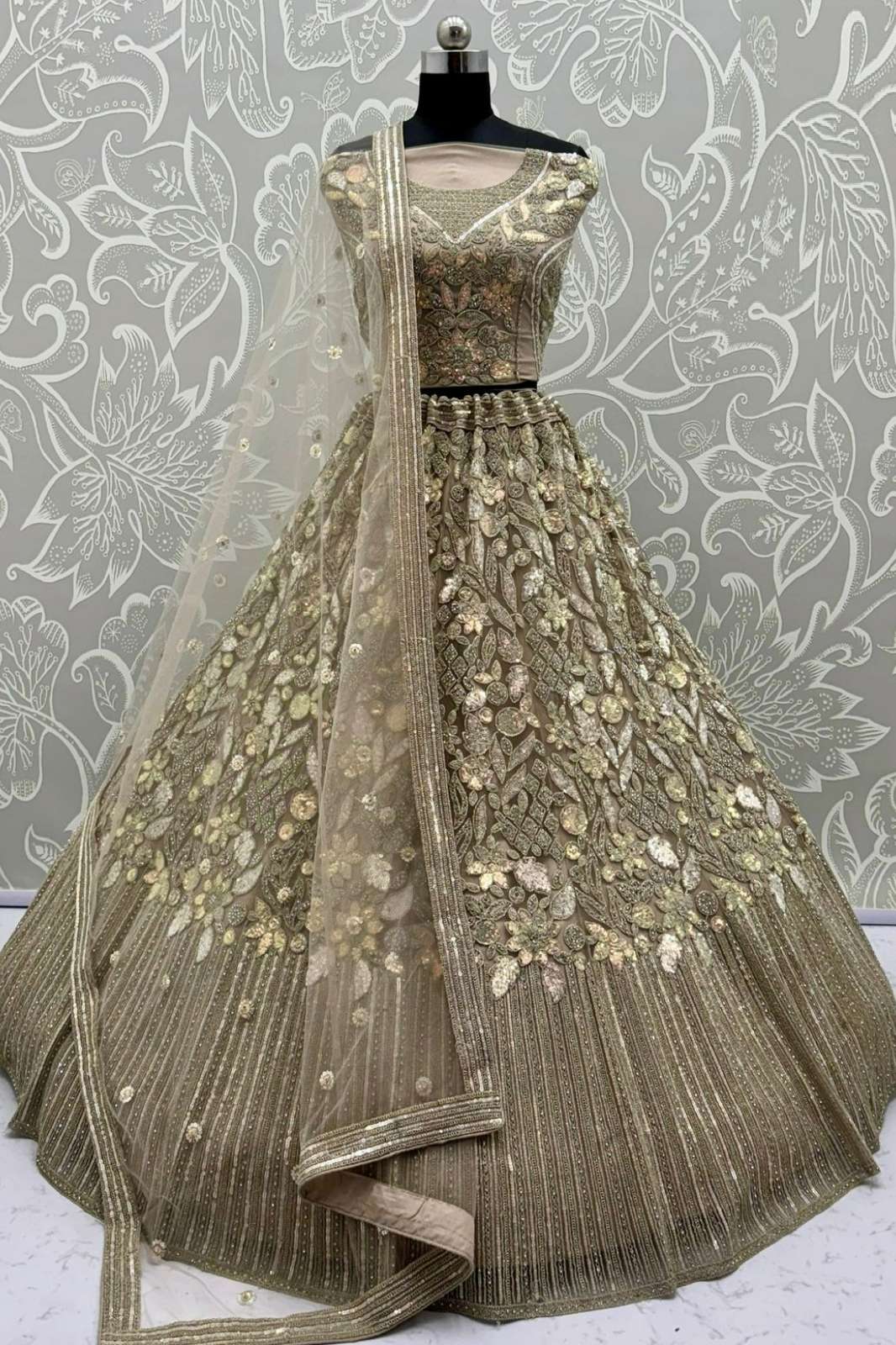 Anjani Arts 2905 Beautiful Net Embroidered Wedding Wear Lehenga choli