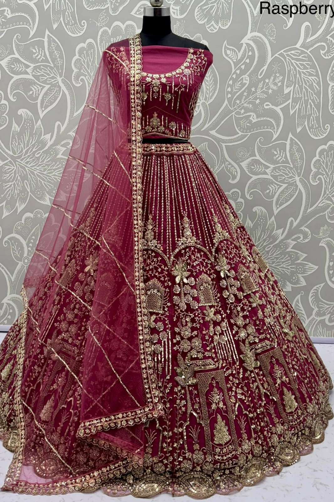 Anjani Arts 2914 Beautiful Net Embroidered Wedding Wear Lehenga choli