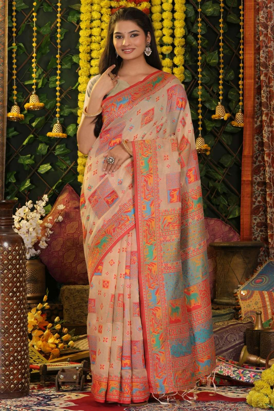 ASTITA KETHAL KOTA 1001 TO 1006 LINEN COTTON SAREE