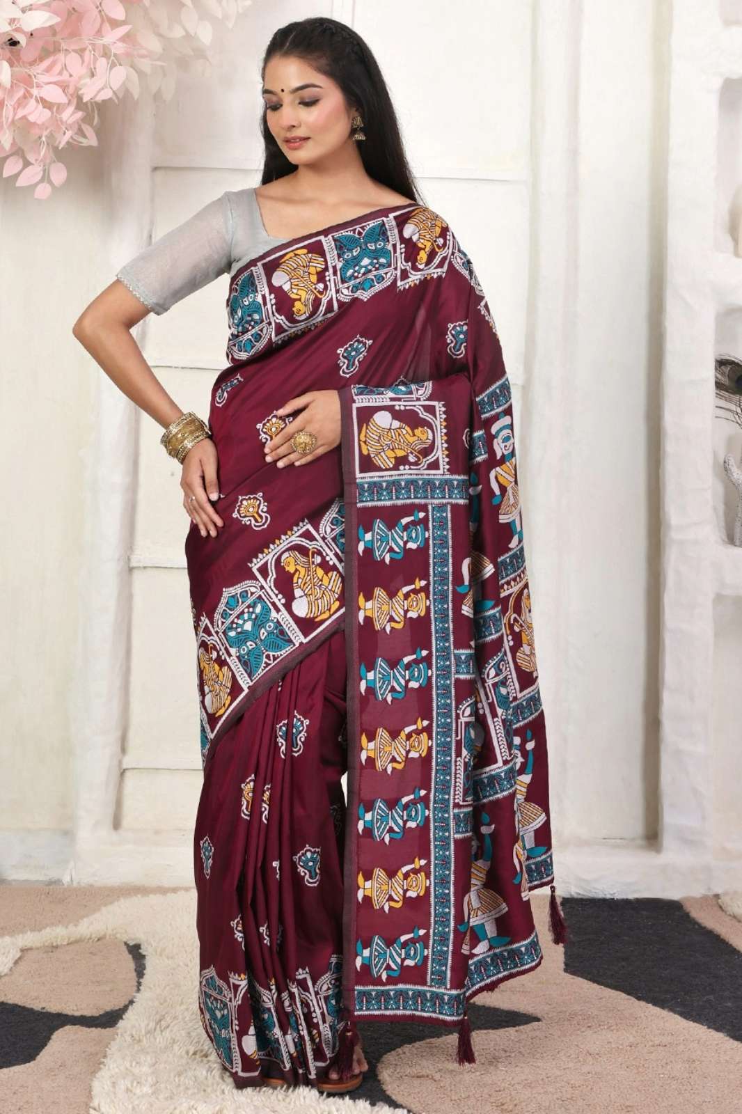 Astita RANGMANCH Silk Blend Designer Saree with Blouse