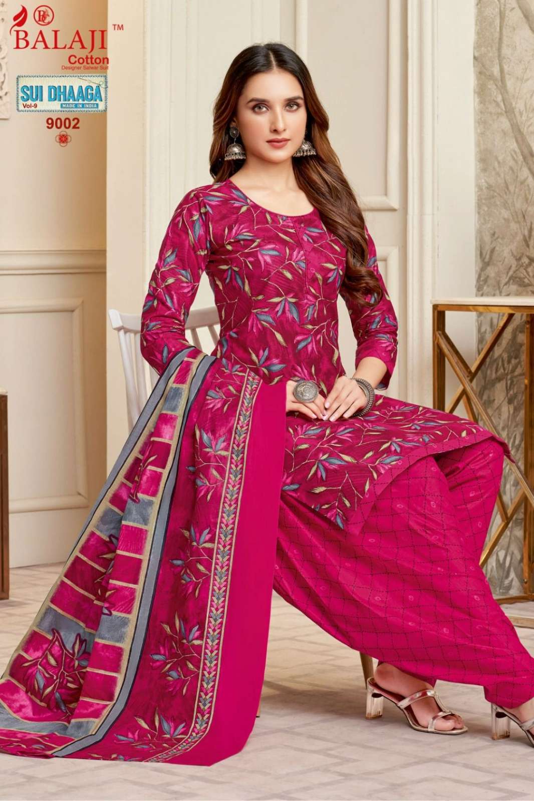 Balaji Sui Dhaaga Vol 09 Pure Cotton Printed Unstitched Suits