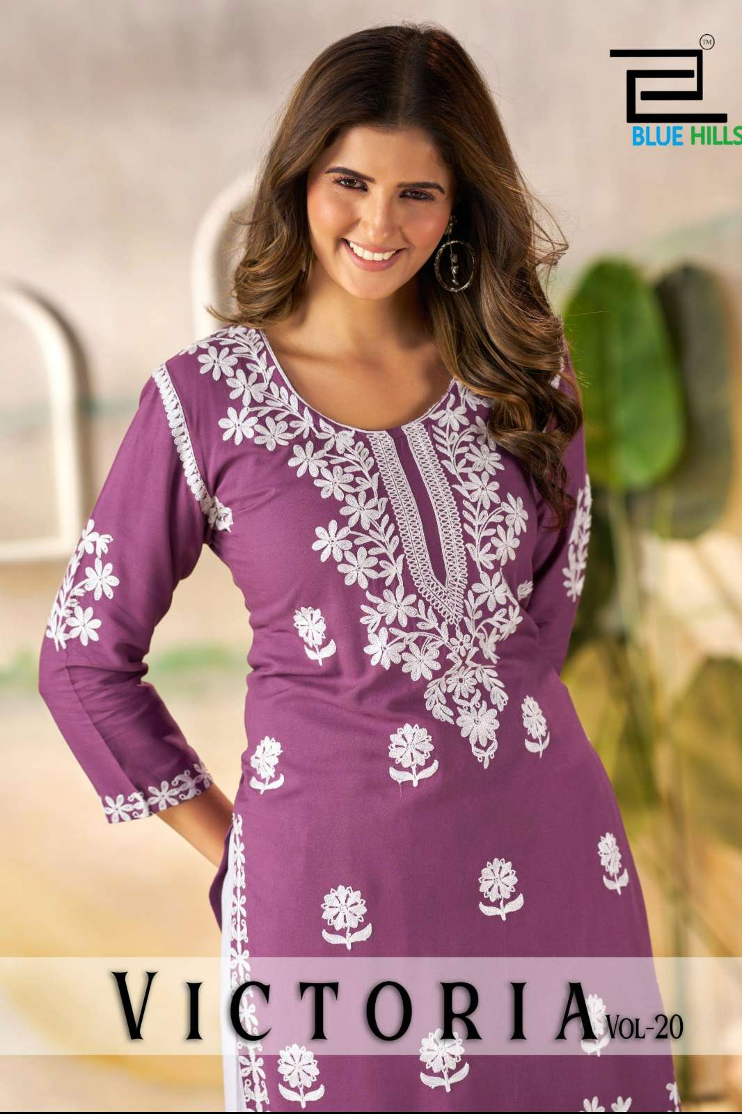 Blue Hills VICTORIA vol 20 Ready to Wear Rayon Kurti Plazo Ste with Embroidery Work 