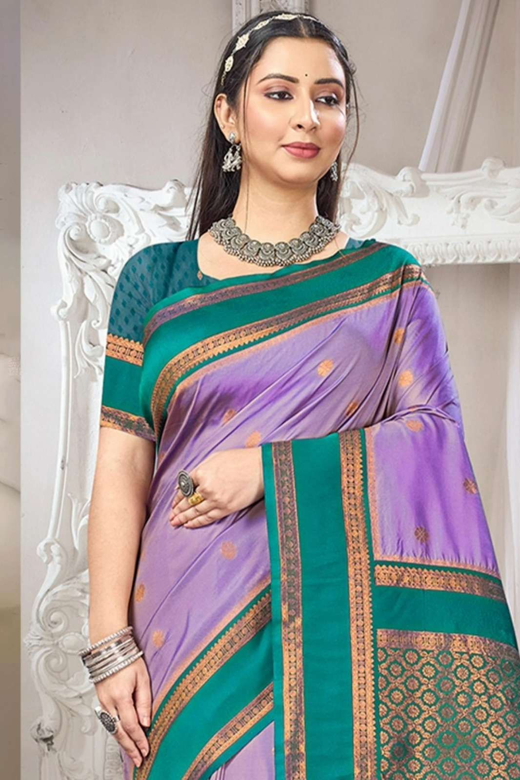 Bunawat NARAYAN PATTU 6001 TO 6008 Silk Weaving Designer Saree