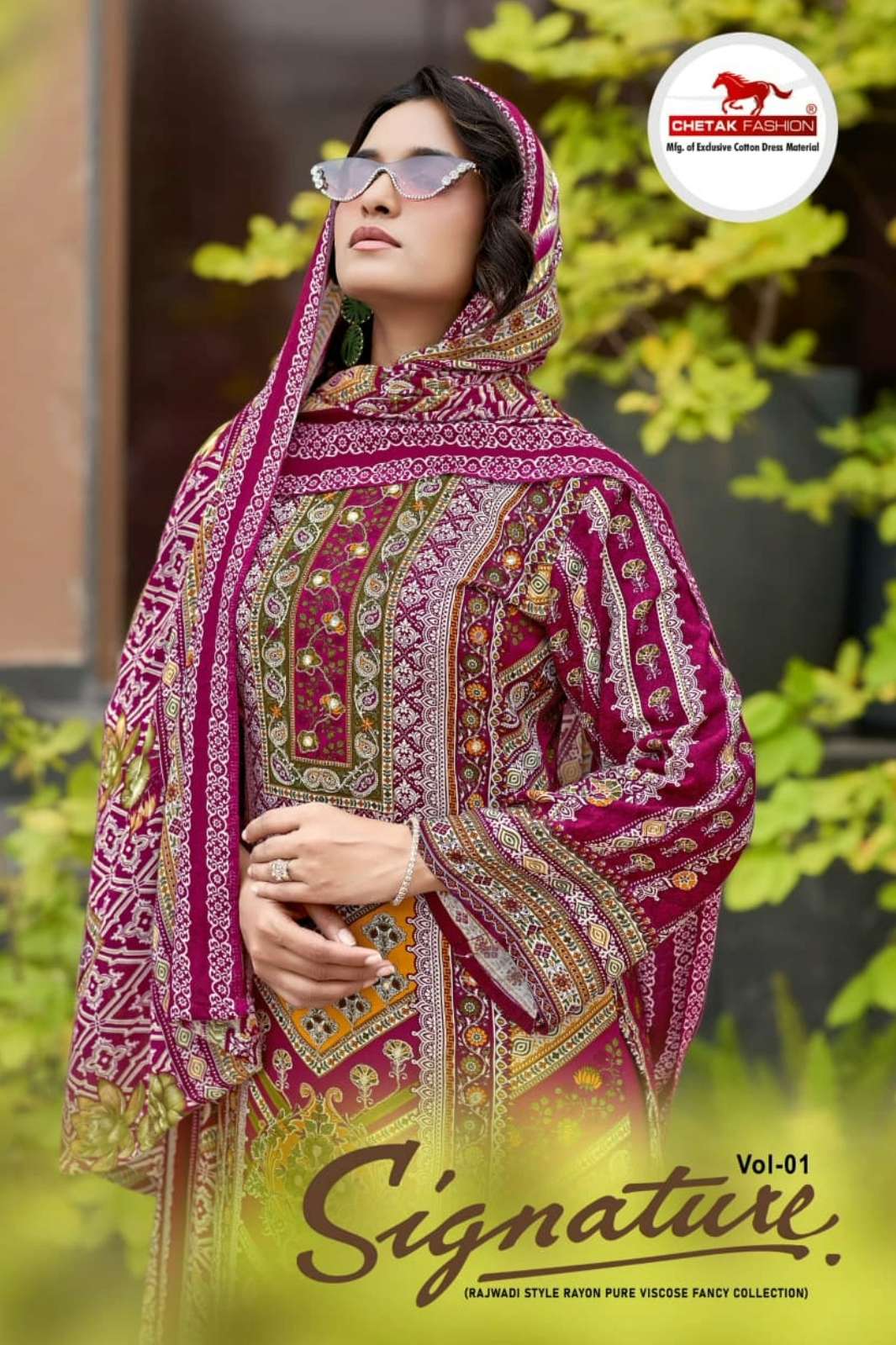 CHETAK FASHION SIGNATURE Vol 01 RAYON PURE VISCOSE COTTON PRINTED SUIT 