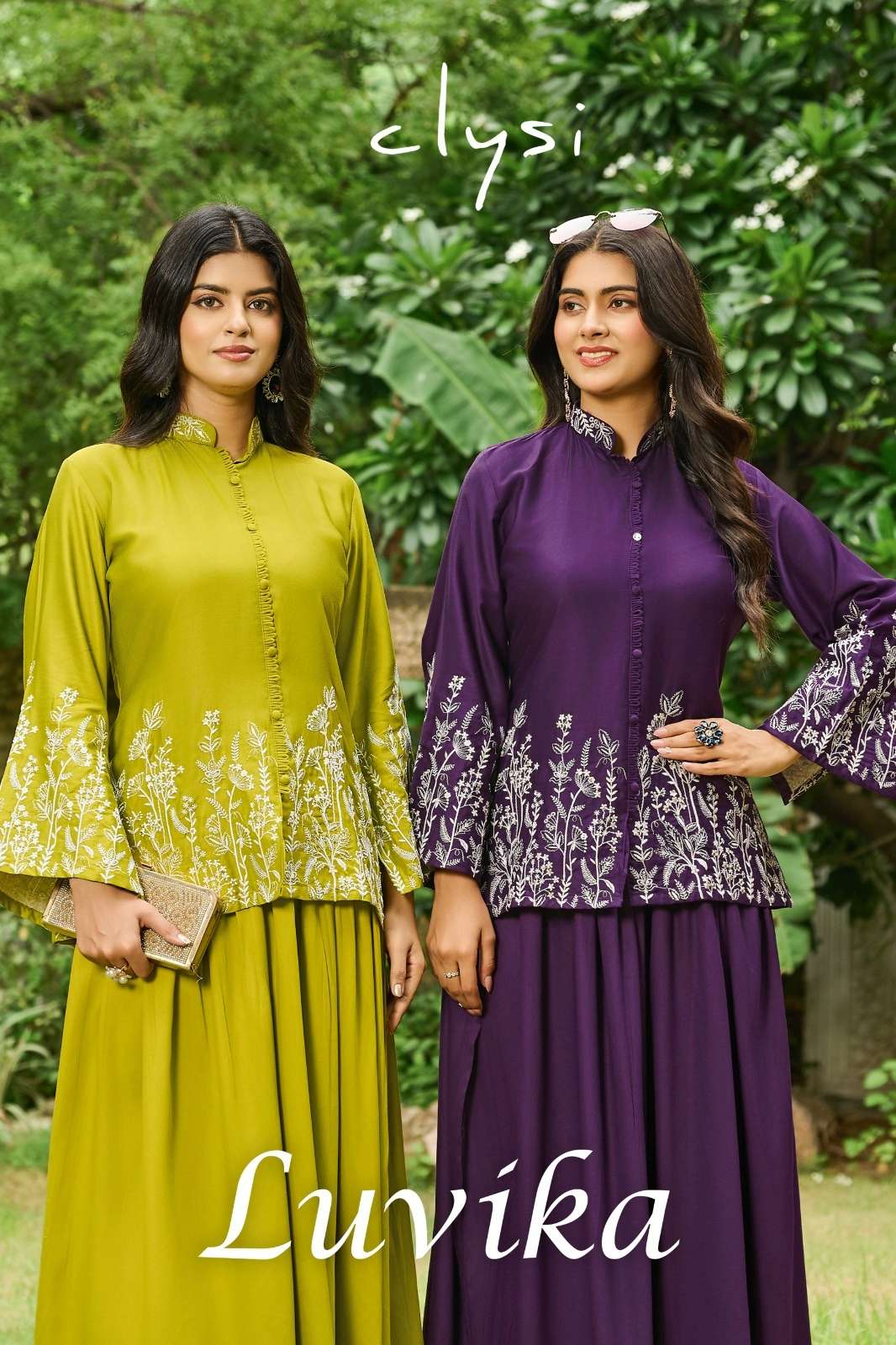 CLYSI Luvika Ready to Wear Gajji Silk Kurtis with Beautiful Thread & Handwork