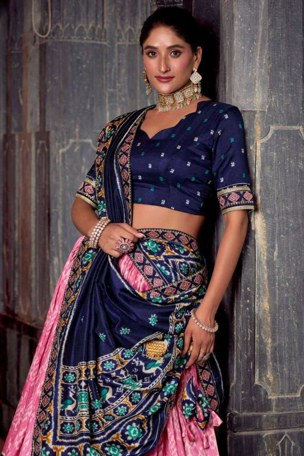 Crazy Cloths 1246 COLOUR’S Tasar Silk Ikkat Printed Lehenga Choli
