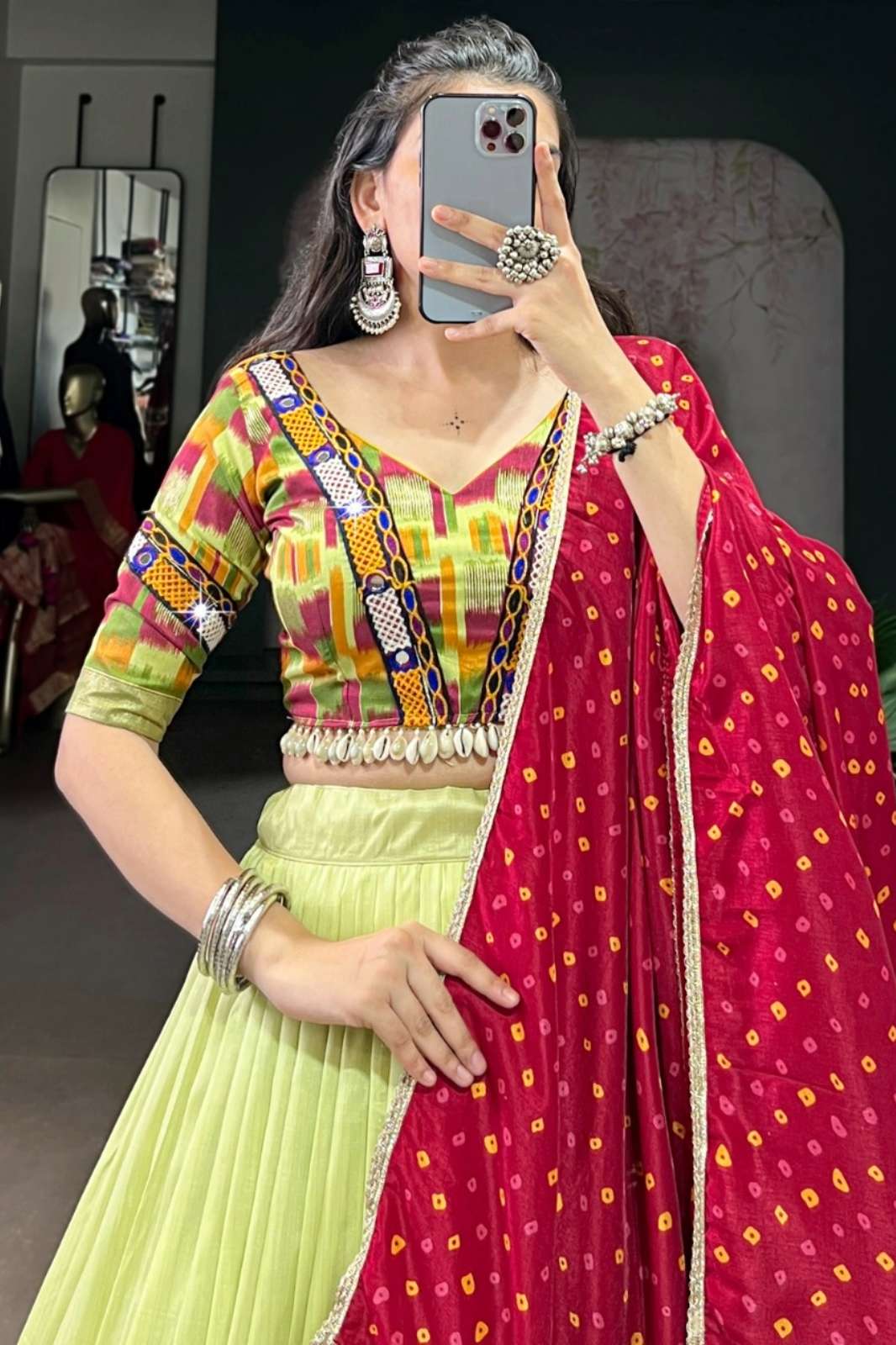 Crazy Cloths 1726PST Tesar Silk Printed Lehengas Choli 