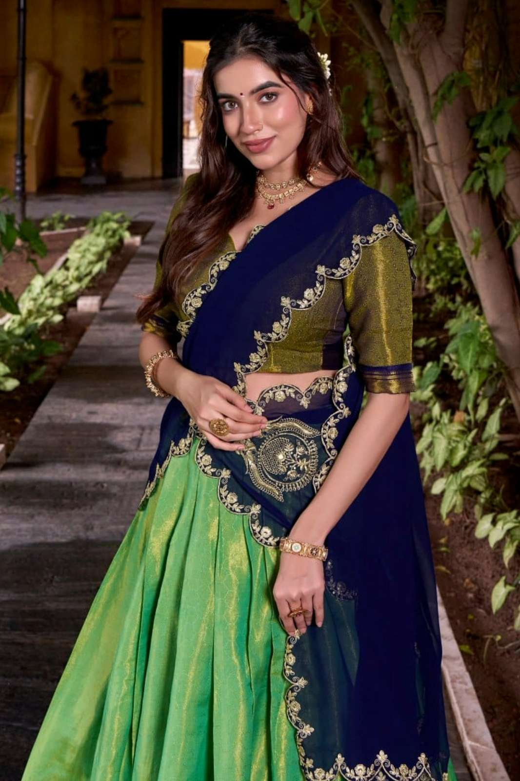 Crazy Cloths 2009 COLOUR’S Traditional Kanchipuram Silk Lehenga Choli