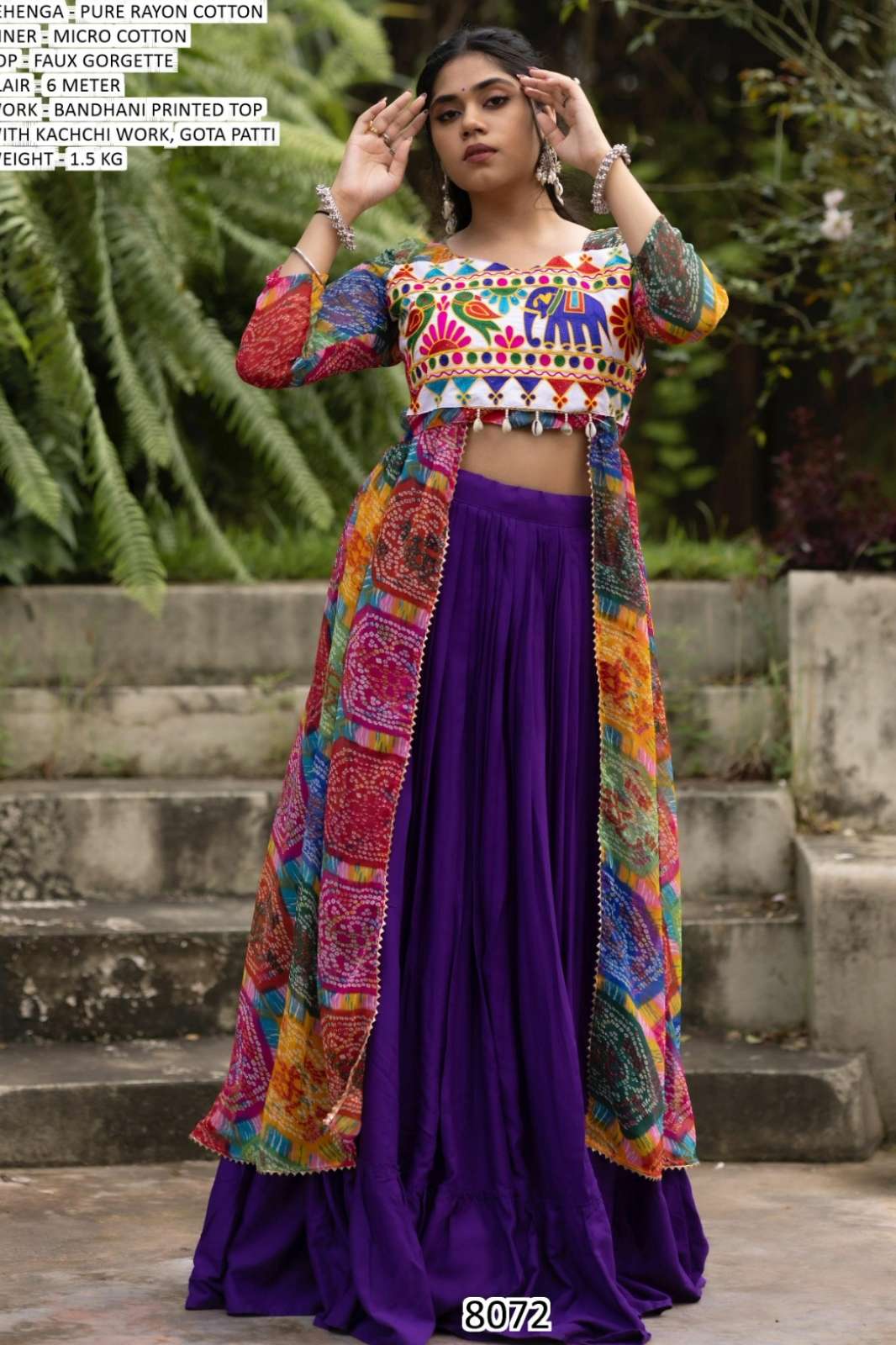 Crazy Cloths 8072 Stitched Lehenga Choli for Garba night