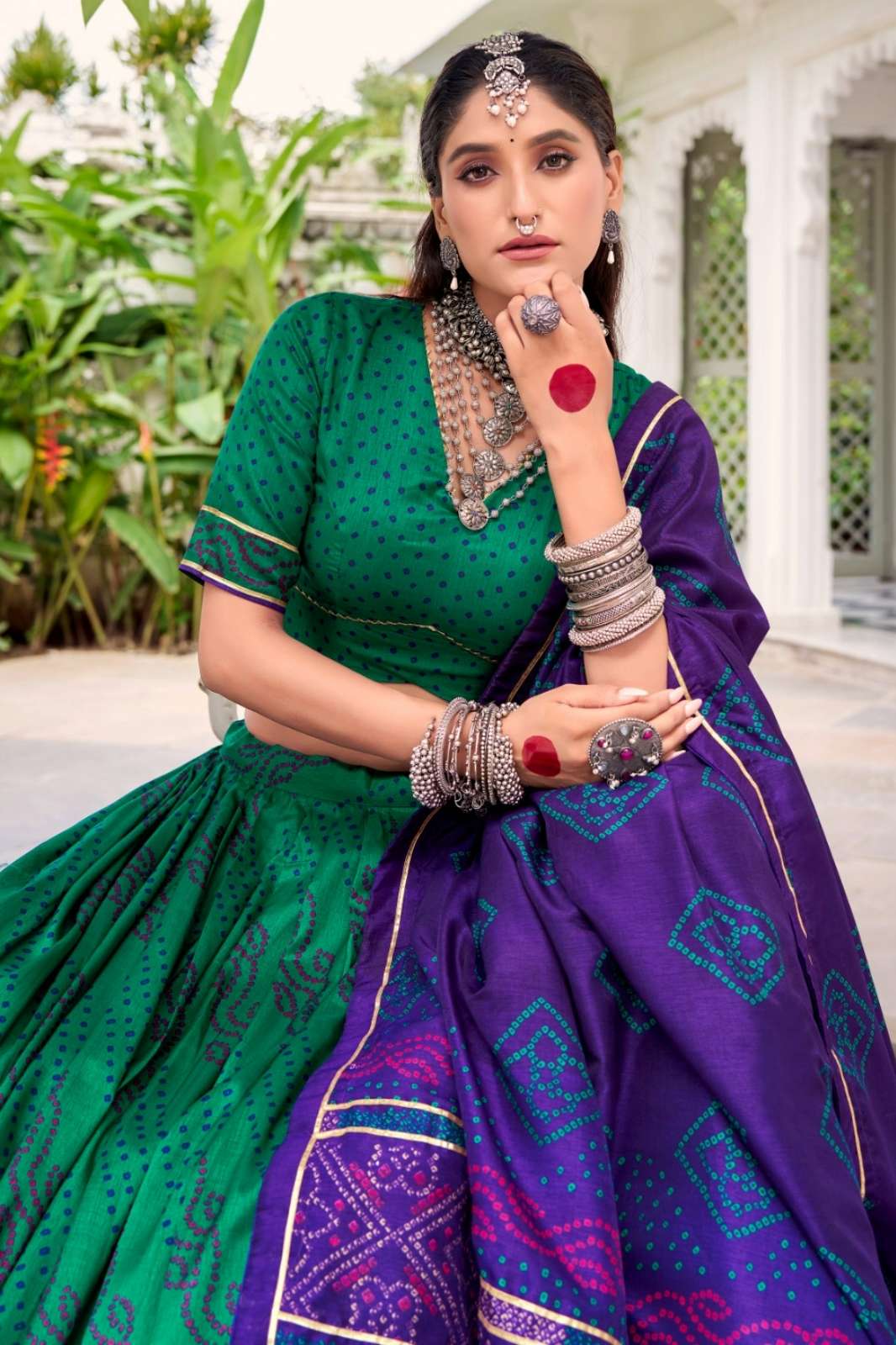 Crazy Cloths GAURI Taser Silk Lehenga Choli for Navratri