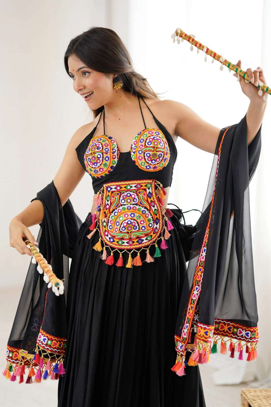 Crazy Cloths Heavy Rayon Lehenga Choli for Garba night