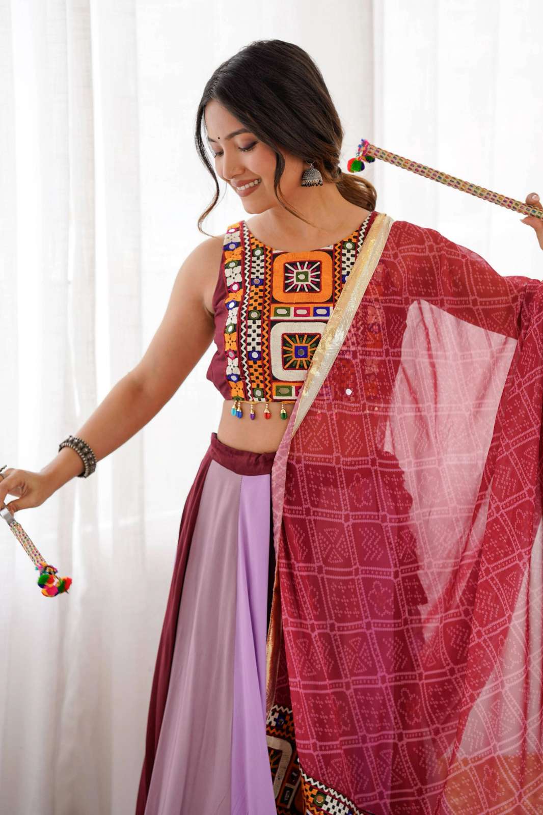 Crazy Cloths Heavy Rayon Lehenga Choli for Garba night