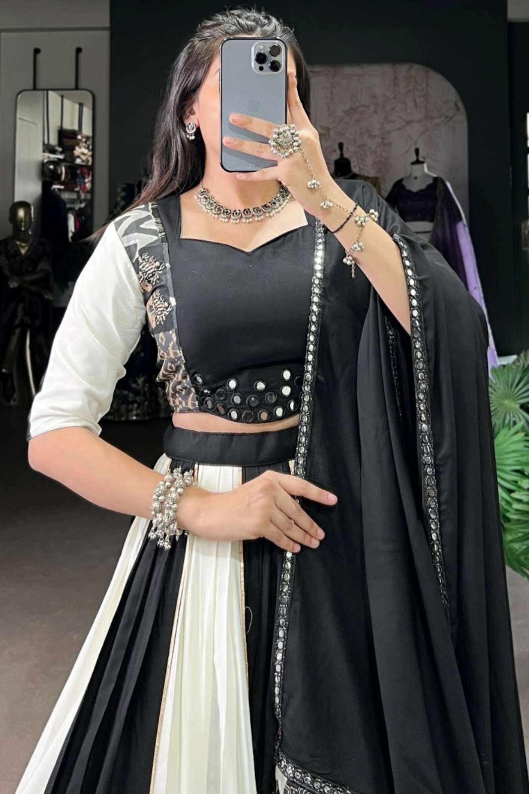 Crazy Cloths LNB1714MRN Pure Rayon Garba Nights Lehengas Choli 