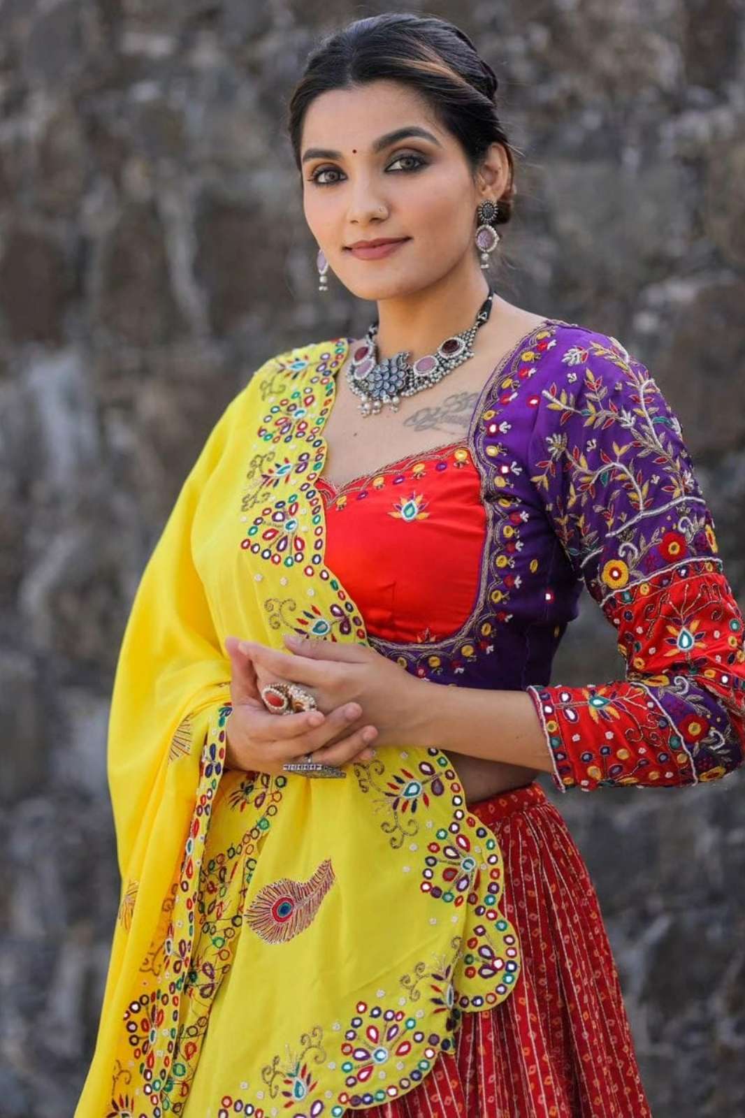 Crazy Cloths SF 1492 Soft Butter Silk Lehenga Choli for Navratri night 