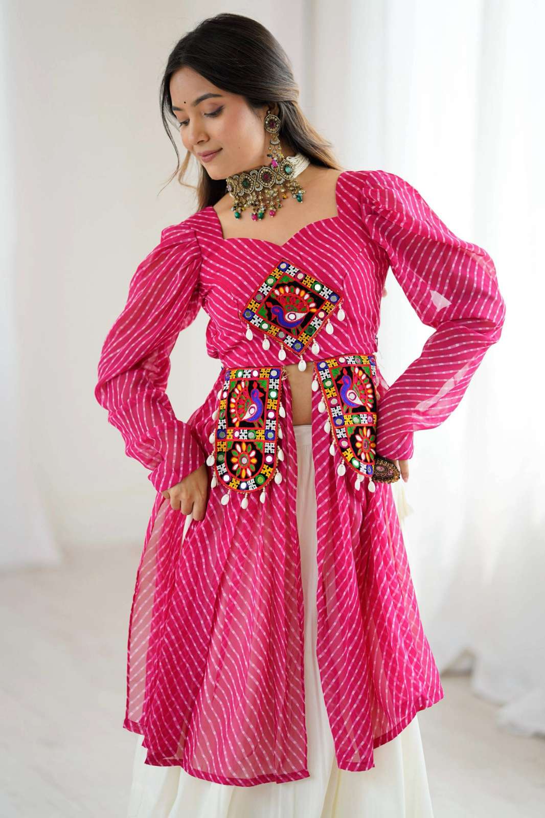 Crazy Cloths SP 41 Navratri Special Faux Georgette Lehenga Choli 