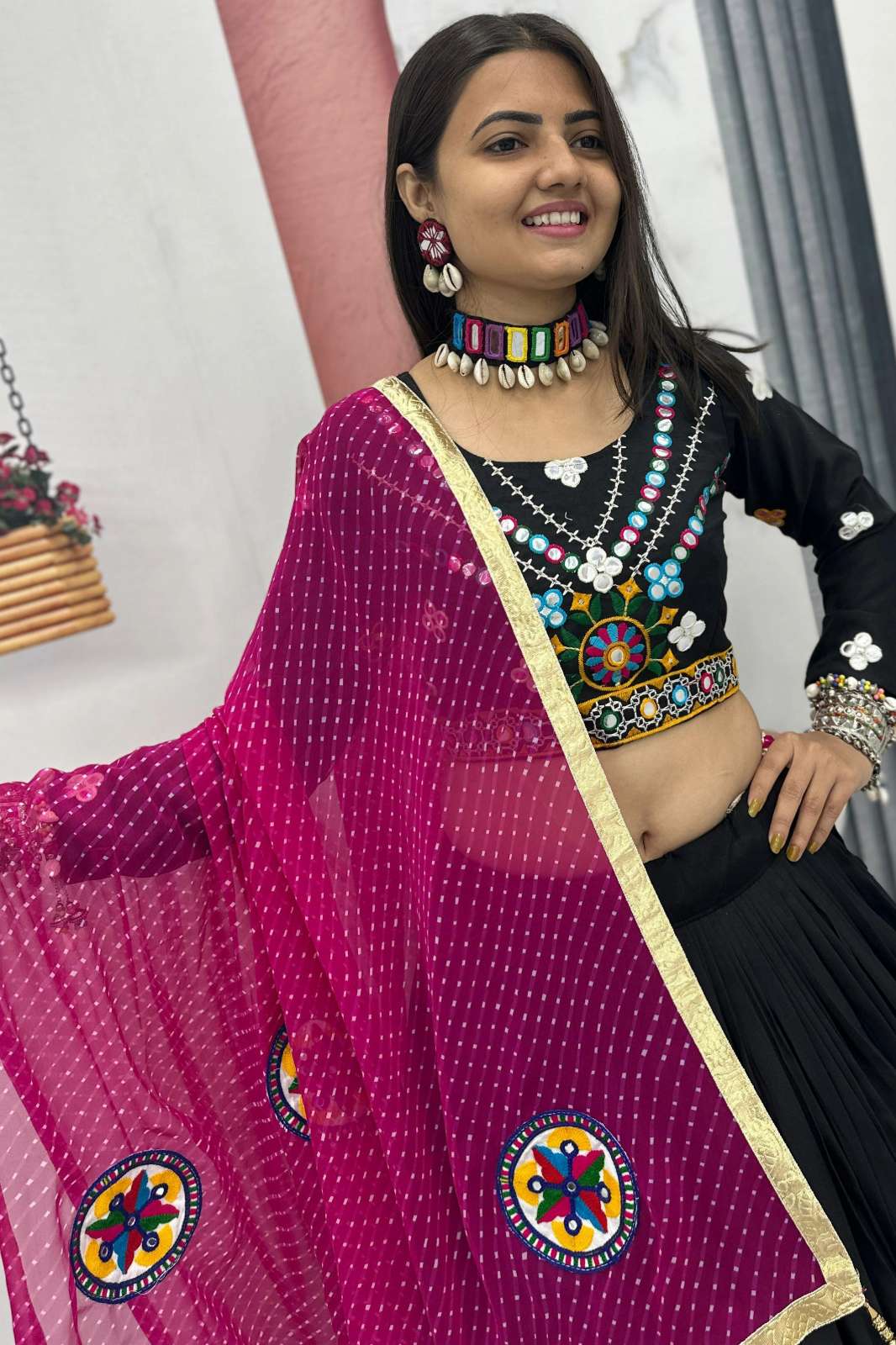 Crazy Cloths Tapi 280 Navratri Special Pure Cotton Lehenga Choli 