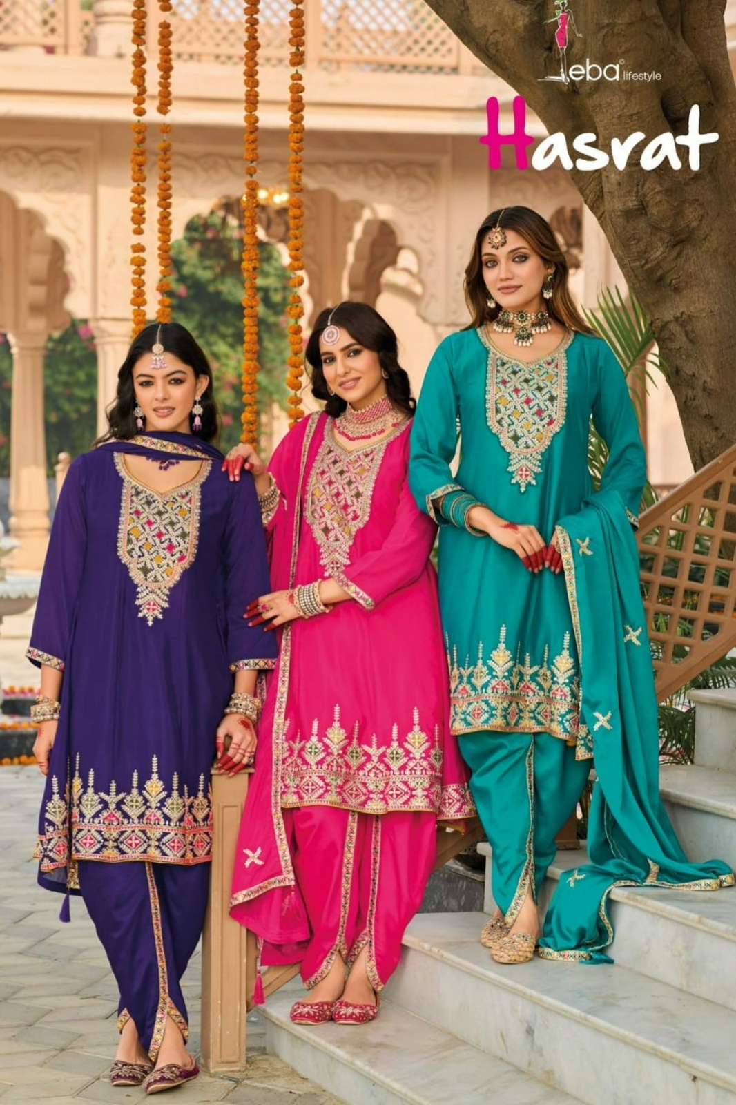 Eba Hasrat Ready to Wear Chinon Festiv Wear Embroidery work Salwar Suit
