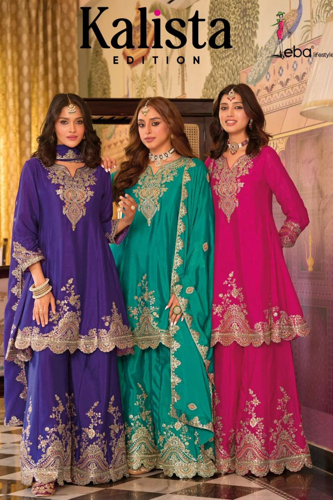 Eba Kalista edition Ready to Wear Chinon Salwar Suit With Embroidery work