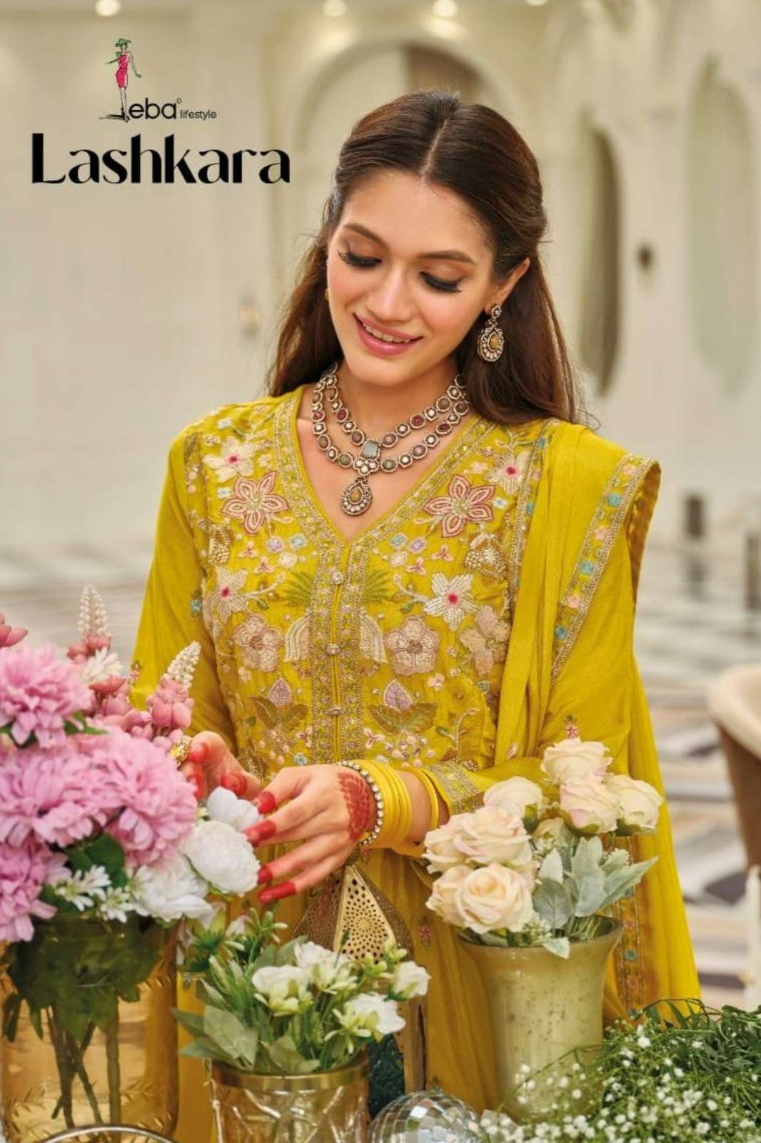 Eba Lashkara Ready to Wear Beautiful Chinon Embroidery work Salwar Suit