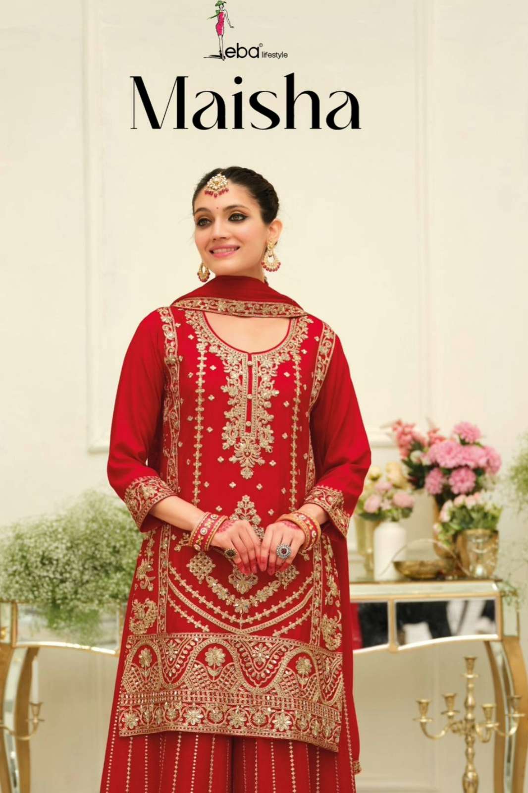 Eba Maisha Ready to Wear Chinon Festiv Wear Embroidery work Salwar Suit