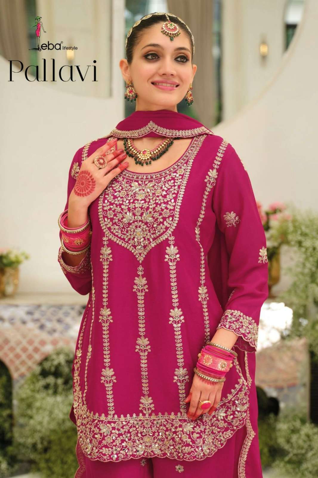 Eba Pallavi Ready to Wear Beautiful Chinon Embroidery work Salwar Suit