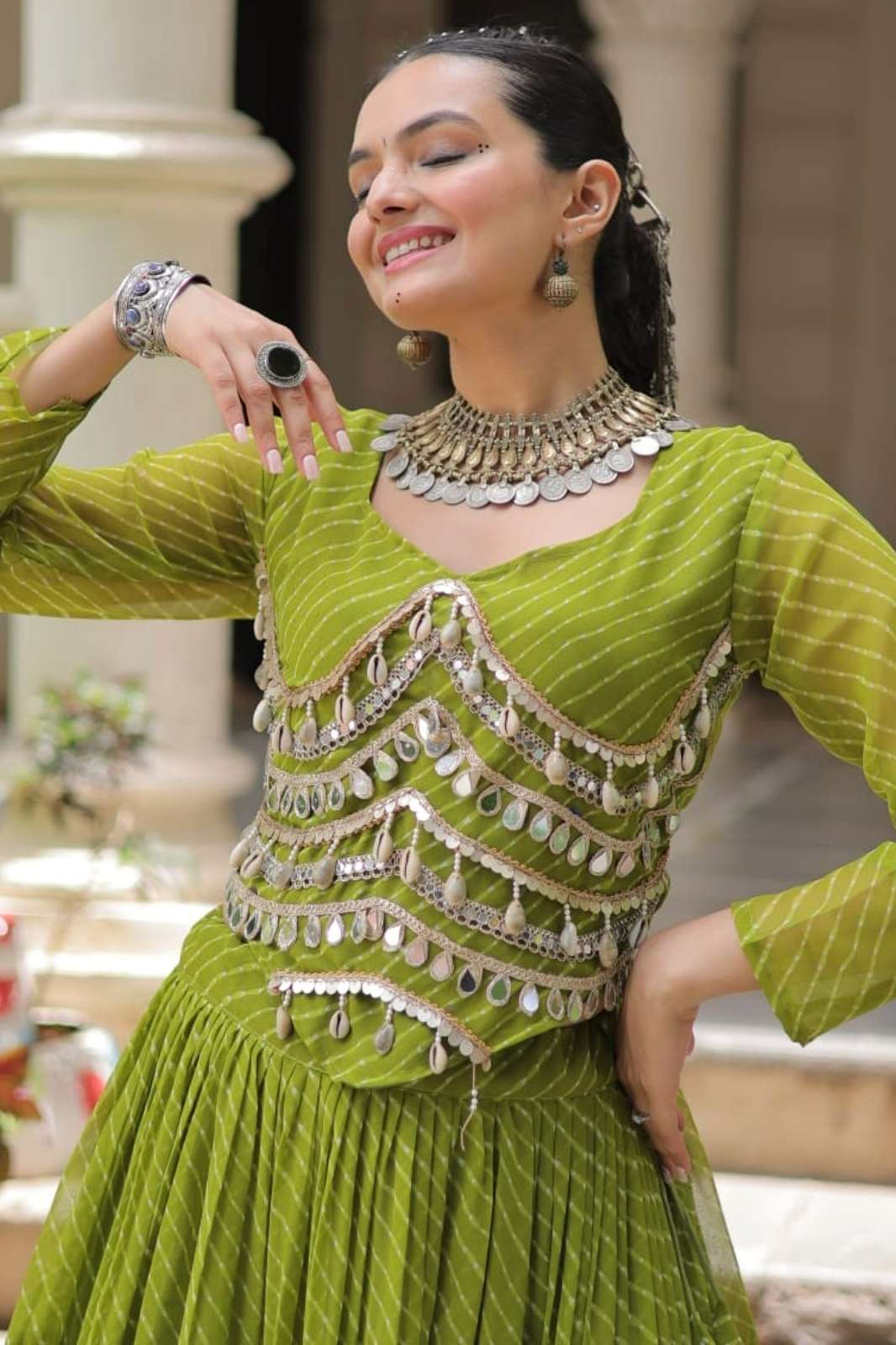 Fashionbazar365 KA 5047 Leheriya Printed Navratri Lehenga Choli