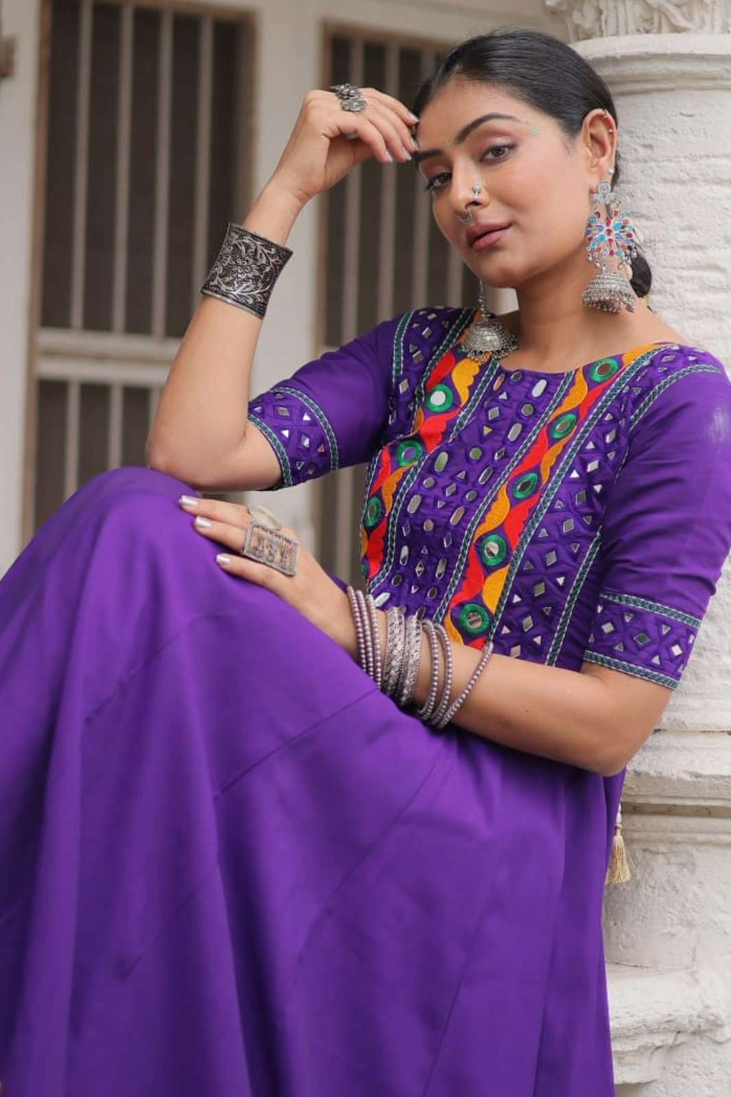 Fashionbazar365 LW 9269 Roman Printed Work Navratri Gown 