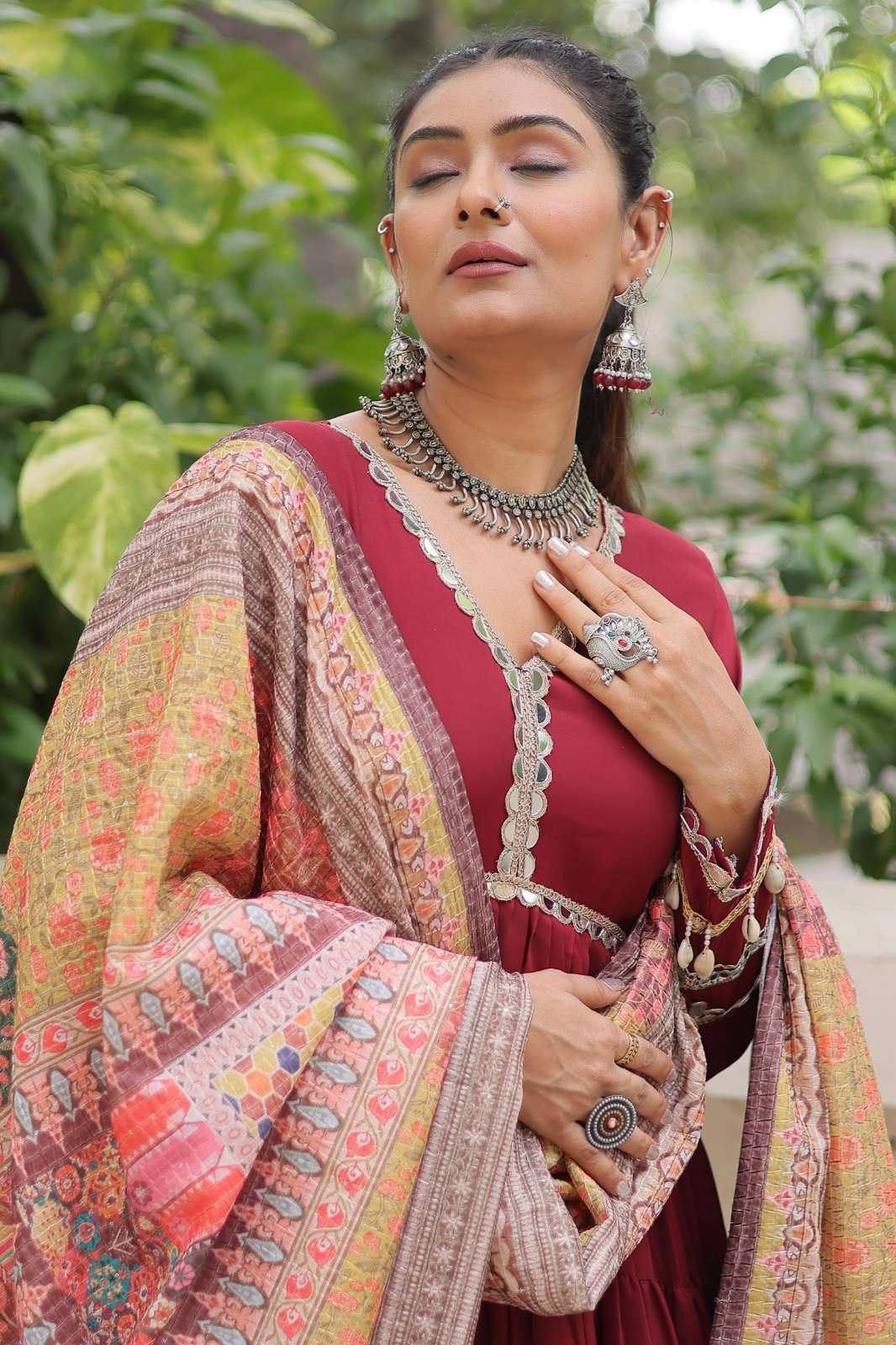 Fashionbazar365 LW 9275 Roman Designer Gown with Dupatta