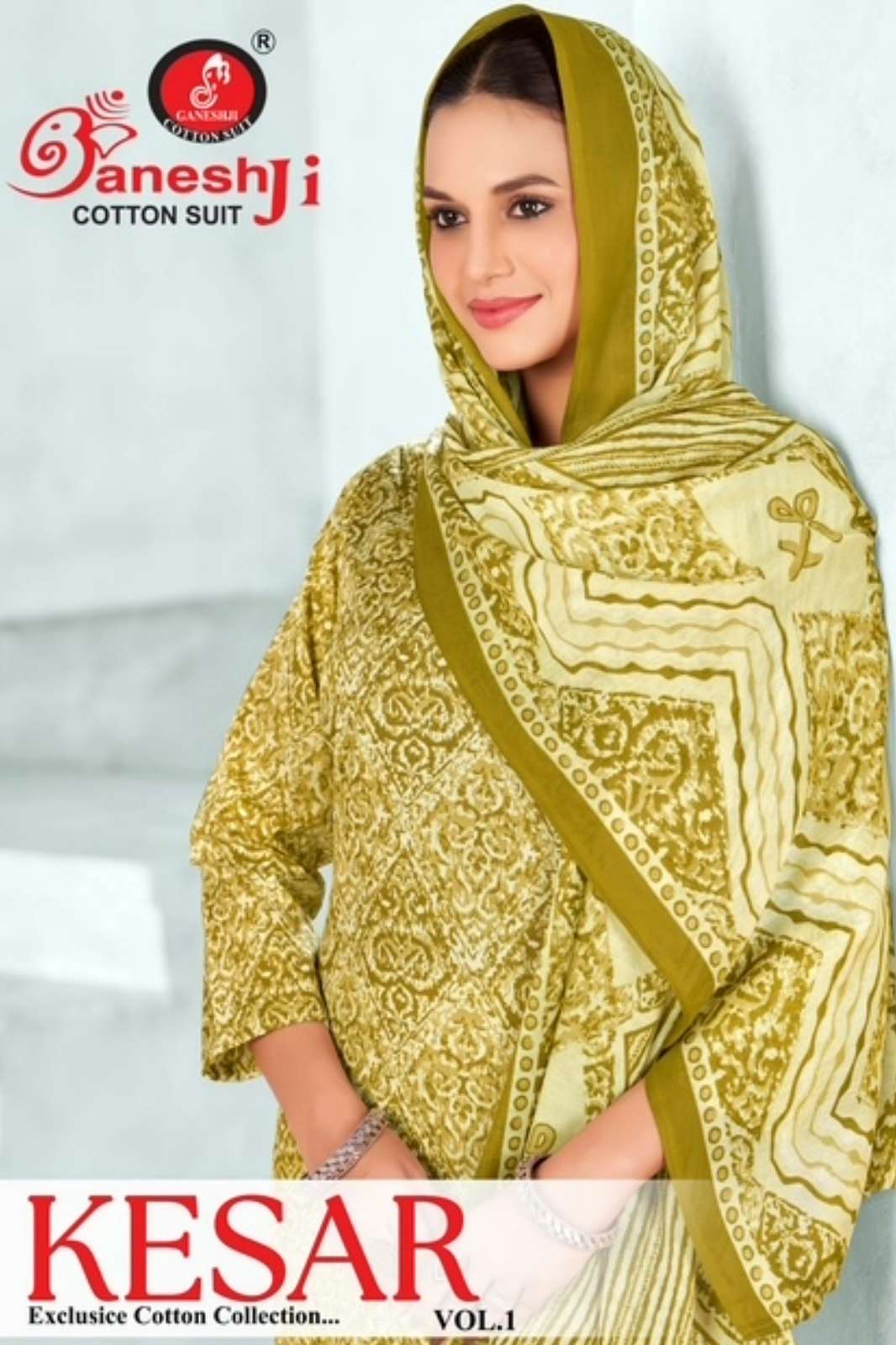 Ganeshji Kesar Vol 01 Soft Cotton Printed Suit