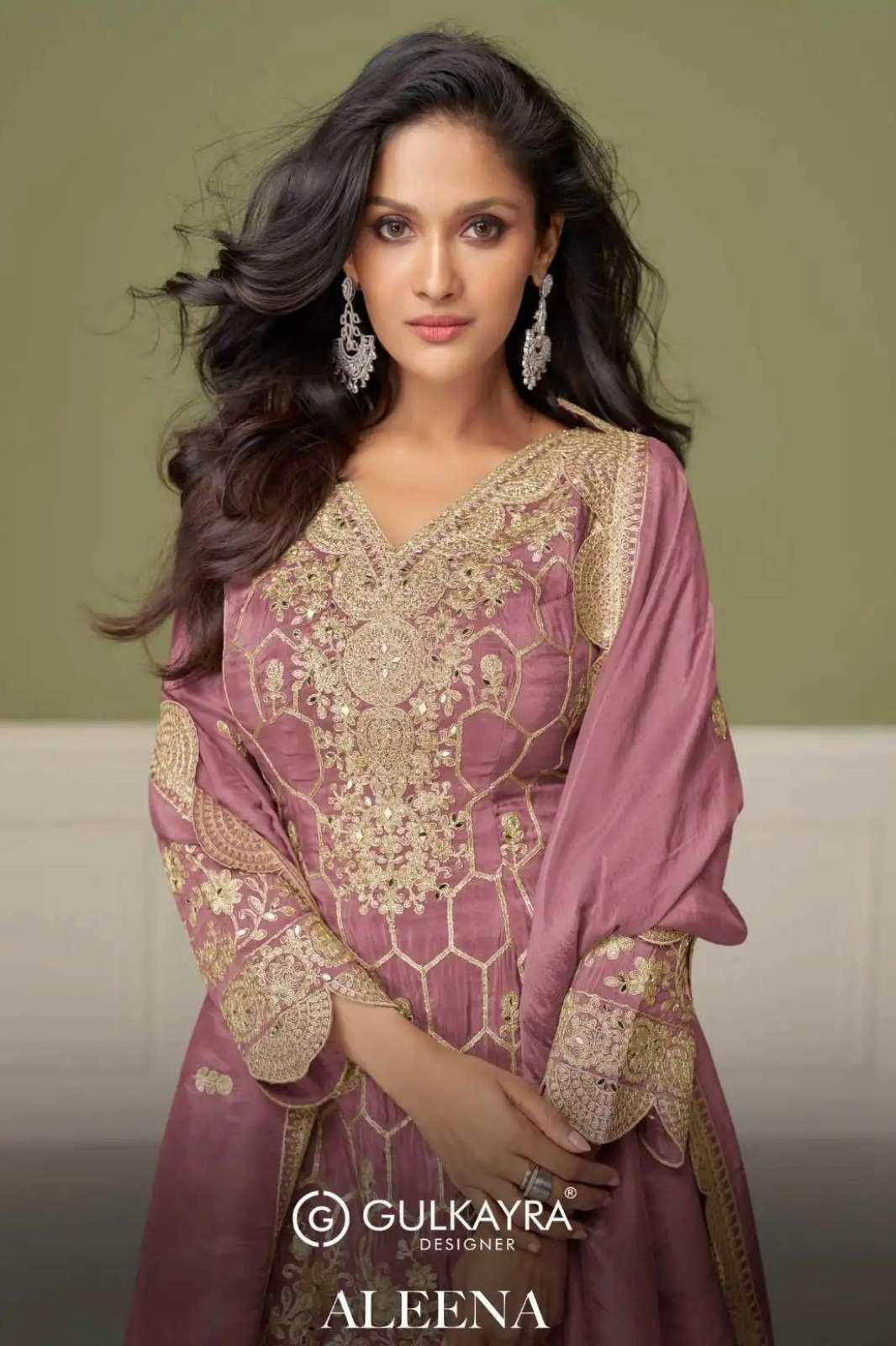 Gulkayra ALEENA Ready to Wear Embroidered Real Simar Silk Salwar Suit