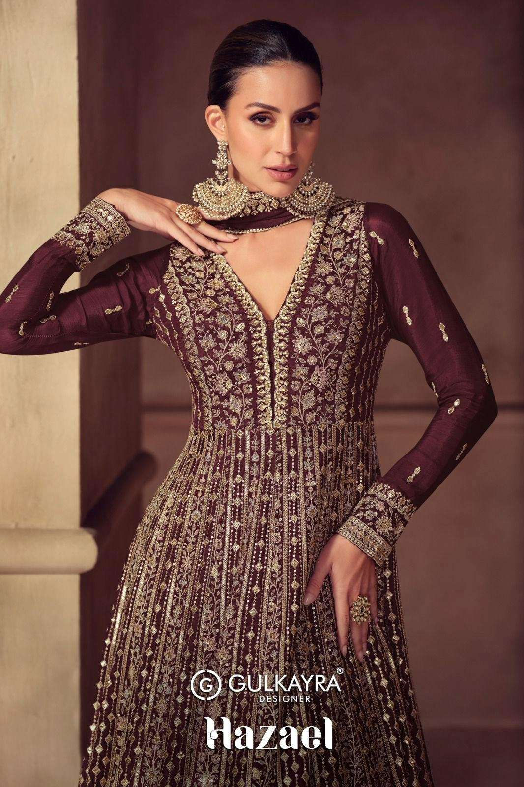 Gulkayra HAZAEL Ready to wear Premium Embroidered Real Chinon Suit
